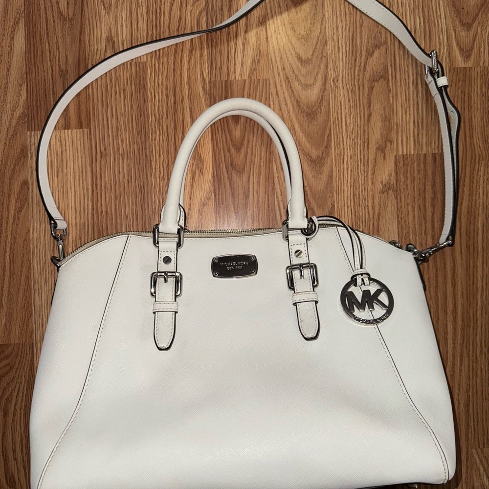 Michael Kors Cream Satchel Bag